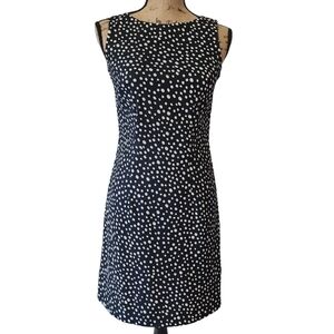 AB Studio Polka Dot Black & White Sleeveless Dress - Size 2